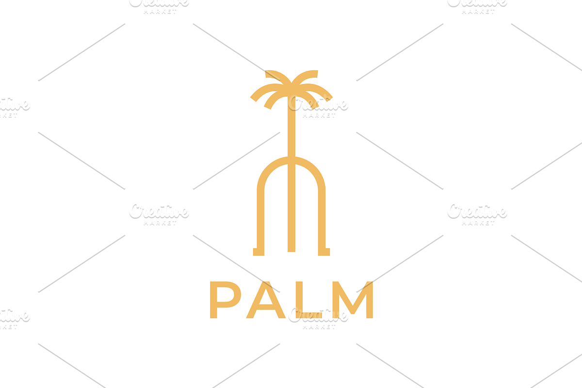 palm tree tropical plant line logo, a Branding & Logo Template by devastd