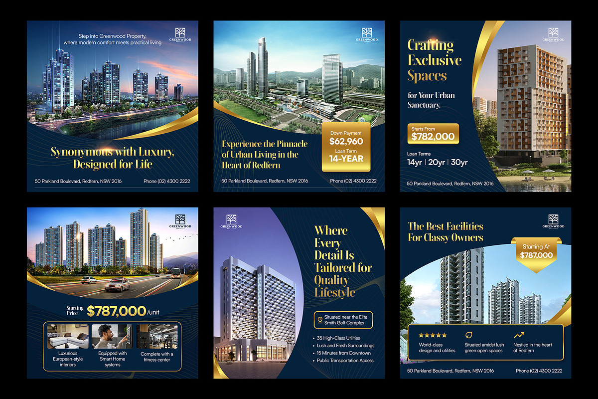 Real Estate Instagram Post Template, a Social Media Template by Bornx Design (Photo 2 of 5)