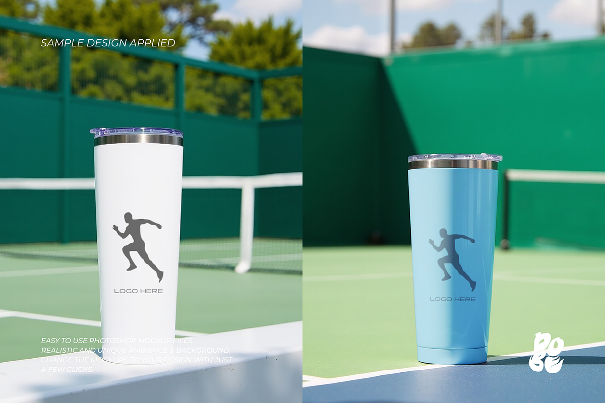 Tennis Tumbler Mockup Set Vol 1, a Cups & Container Mockup by DOBE Studio (Photo 3 of 4)