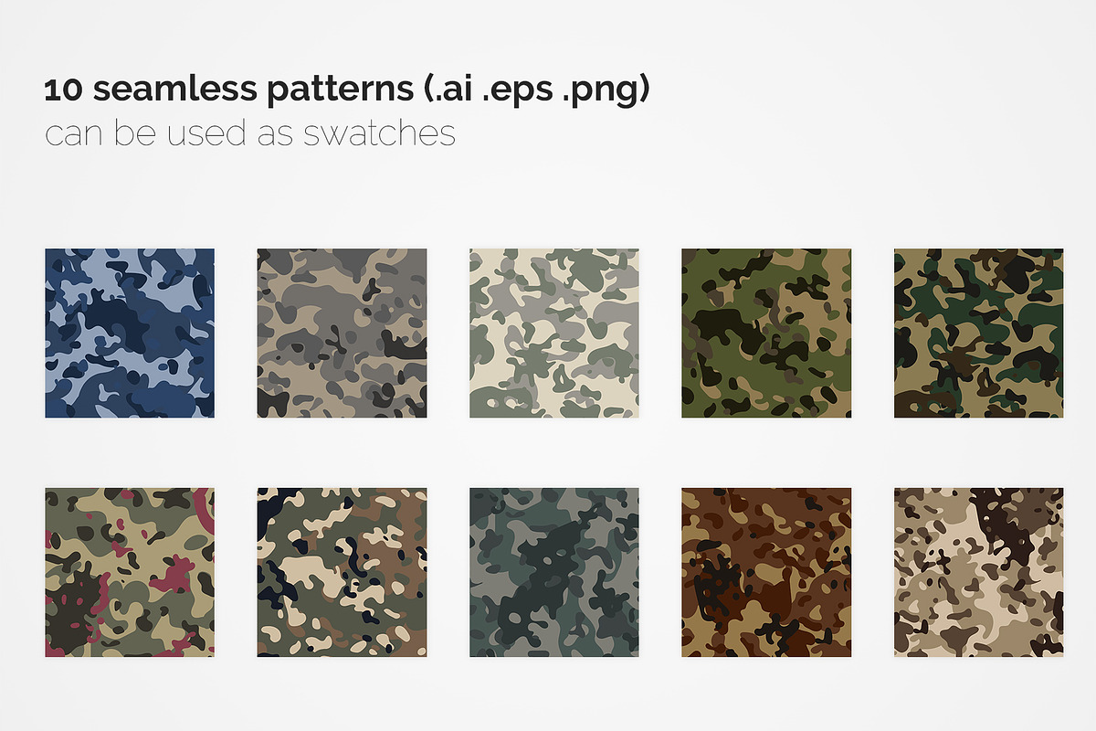 USA Flecktarn Camouflage Patterns, a Pattern Graphic by 3Y_Design (Photo 2 of 6)