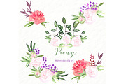 Peony watercolor collection, an Illustration by LABFcreations (Thumbnail 3 of 3)