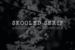 Skooled Serif A Hand Drawn Web Fon