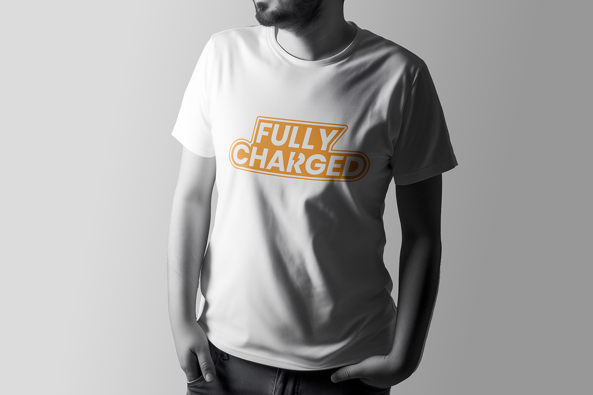 Fully Charged T-Shirt Design, a Texture Illustration by Borhan_the_selfish (Photo 3 of 3)