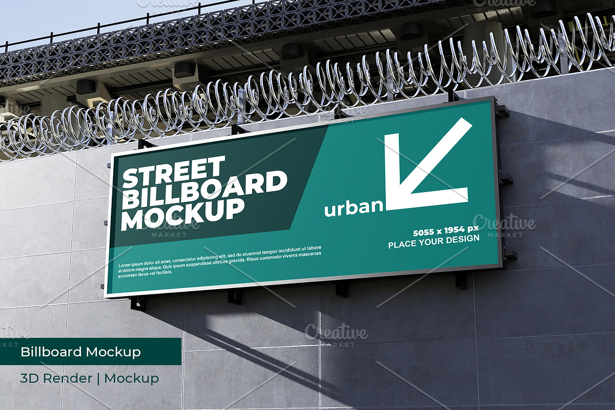 Billboard Mockup | 3D Rendering, an Advertising Mockup by mrfauzi (Photo 1 of 11)