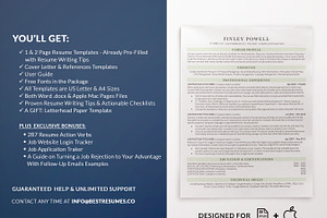 Modern ATS Resume Template Mac Pages