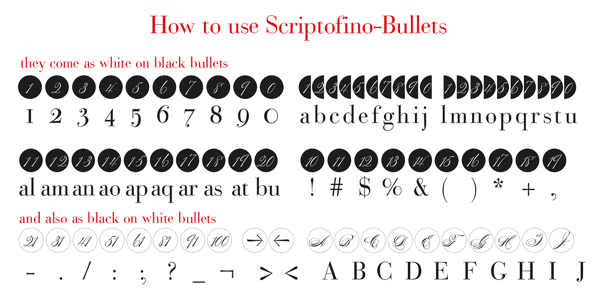 Bullets, a Symbol Font by Wiescher-Design (Photo 14 of 14)