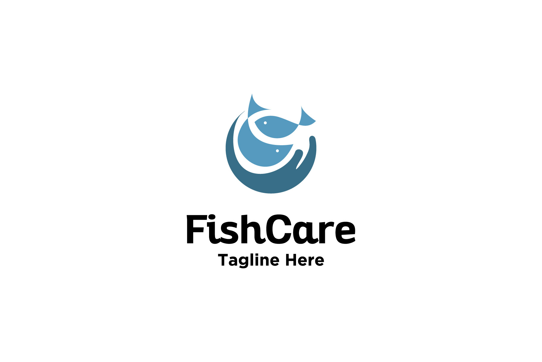 Fish Care Logo, a Branding & Logo Template by ZHR Creative