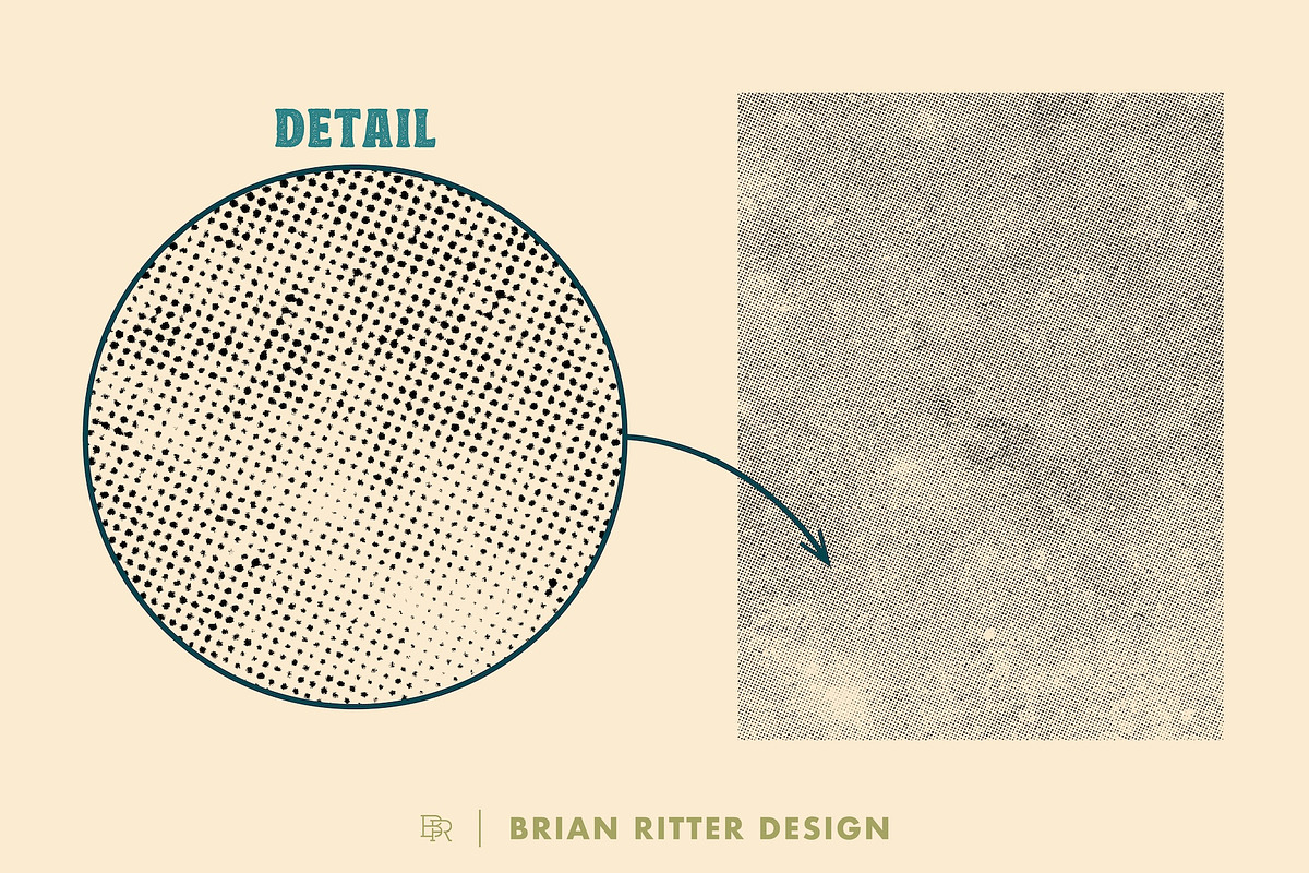 Distressed Halftone Texture Overlays, a Texture Graphic by Brian Ritter Design (Photo 5 of 11)