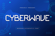 Cyberwave – A Modern Futuristic Font, a Sans Serif Font by overlaytemplates (Thumbnail 1 of 5)