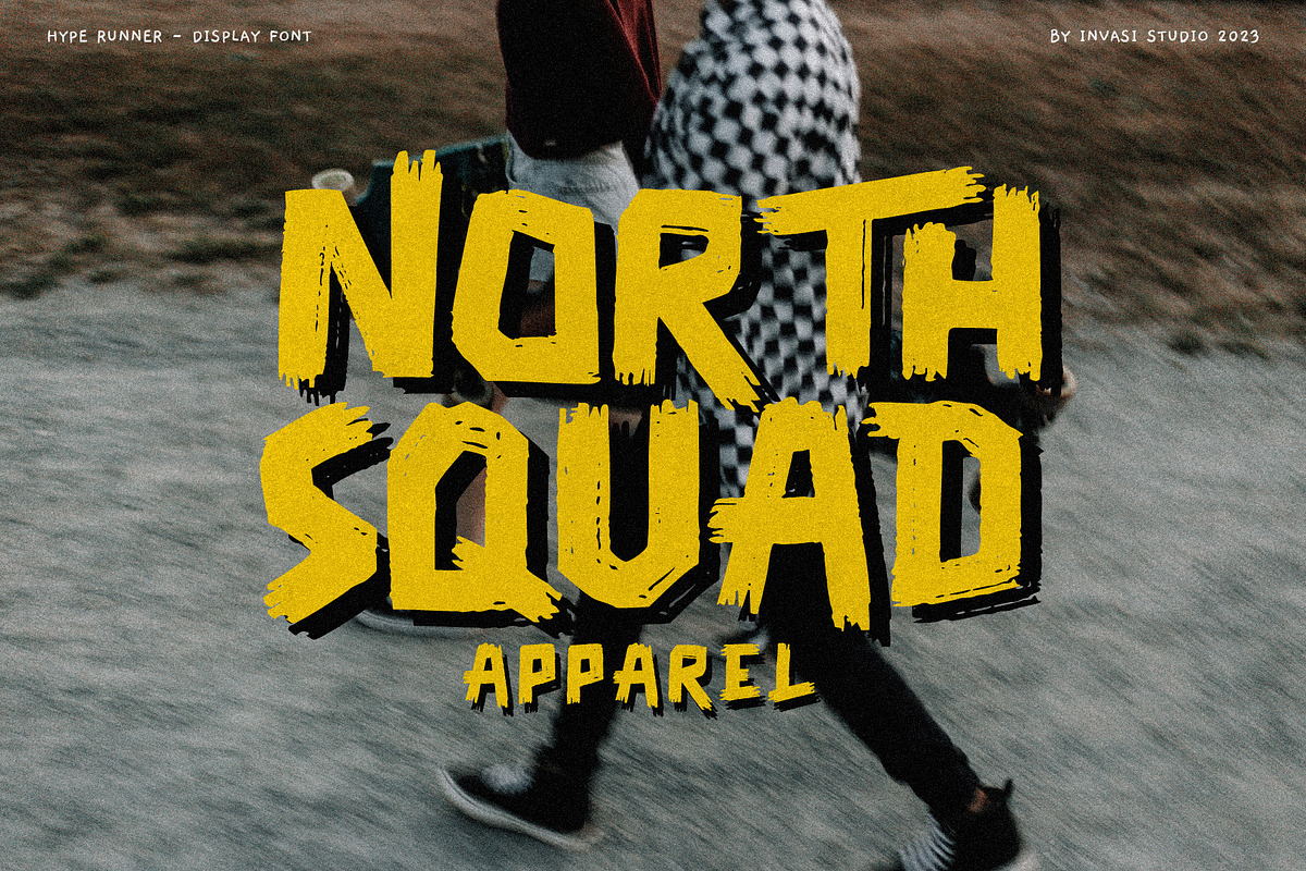 Hype Runner - Brushy Display Font, a Handwritten Font by Invasi Studio (Photo 7 of 10)