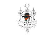 Cowgirl in hat graphic, a Person Illustration by Anastasy_helter (Thumbnail 1 of 3)
