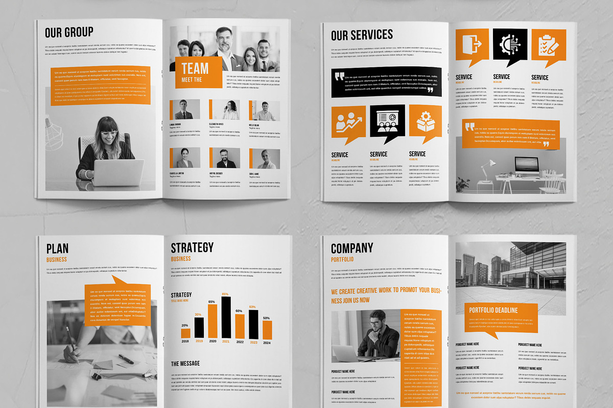Company Profile Template, a Brochure Template by ContestDesign (Photo 3 of 3)