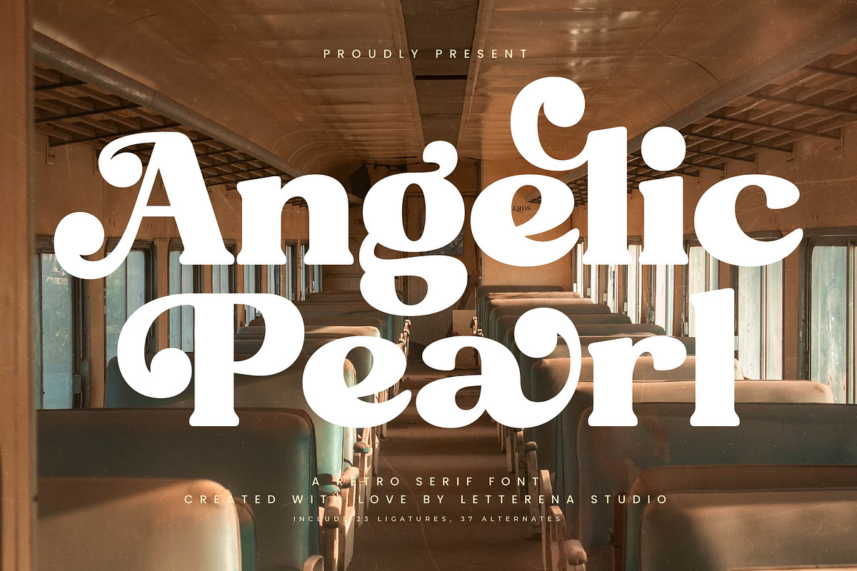 Angelic Pearl Retro Serif Font, a Serif Font by Letterena Studios (Photo 1 of 15)