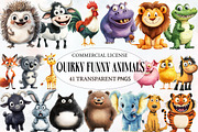 Quirky Funny Animals Sublimation, an Illustration by Designworld (Thumbnail 1 of 6)
