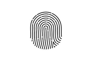 Flat Fingerprint Icon App