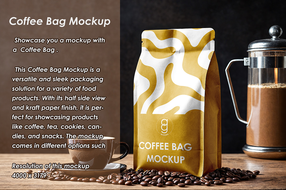 Coffee Bag Mockup, a Packaging Mockup by AG Mockups (Photo 2 of 3)