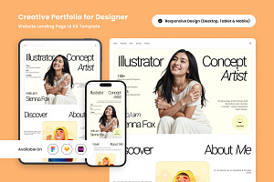 Sienna Fox - Creative Portfolio UI, a Landing Page Template by productype1