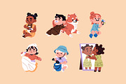 Life of cute babies set + pattern, a Person Illustration by PaperTrident (Thumbnail 4 of 5)