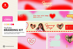YouTube Branding Kit - Romantic Glam, a Social Media Template by KloudCanvas