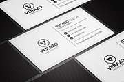 Minimal Black & White Business Card, a Business Card Template by Verazo (Thumbnail 3 of 3)