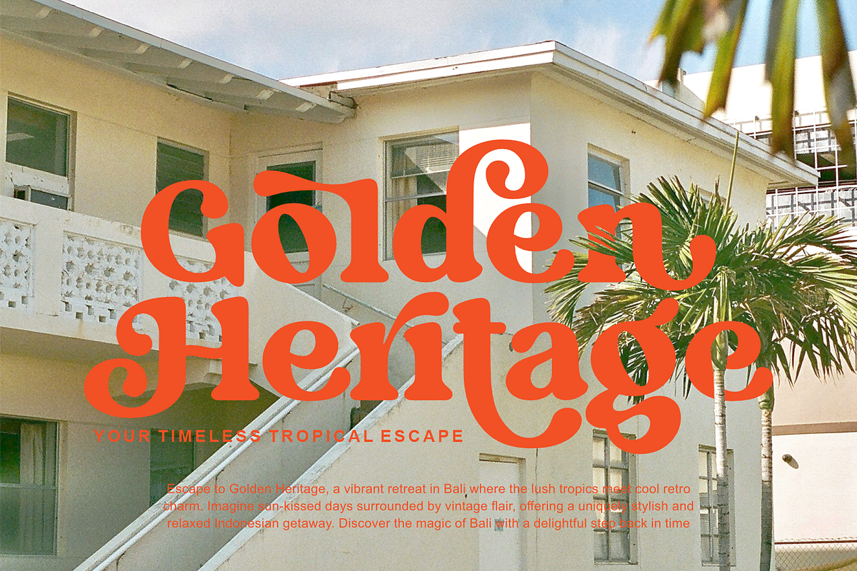 Tropical Magic - Retro Serif Font, a Serif Font by Keithzo (Photo 4 of 9)