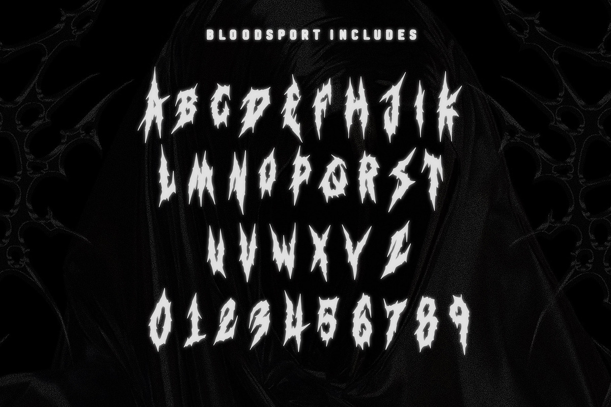 BLOODSPORT - A METAL FONT DUO, a Blackletter Font by Mark Richardson (Photo 3 of 4)