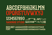 Iron Grey a Vintage Western Font, a Slab Serif Font by Rasiorise Studio (Thumbnail 2 of 9)