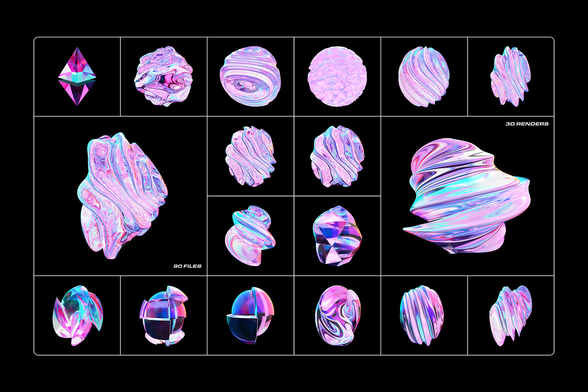 3D Fluid Glass - 90 illustrations, an Object Graphic by assetpro.design (Photo 9 of 11)