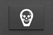 Skull Location Pin Vector, a Seasonal Illustration by Vectorium Studio (Thumbnail 4 of 4)