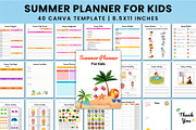 Summer Planner For Kids Canva KDP, a Stationery Template by Shumaya (Thumbnail 1 of 6)