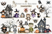 Watercolor Cute Halloween Cliparts =, an Illustration by Nicolle's Colorful Art (Thumbnail 1 of 7)