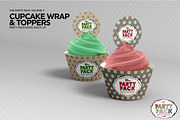 Cupcake Wrap and Topper Mockup, a Cups & Container Mockup by INCDesign (Thumbnail 4 of 7)