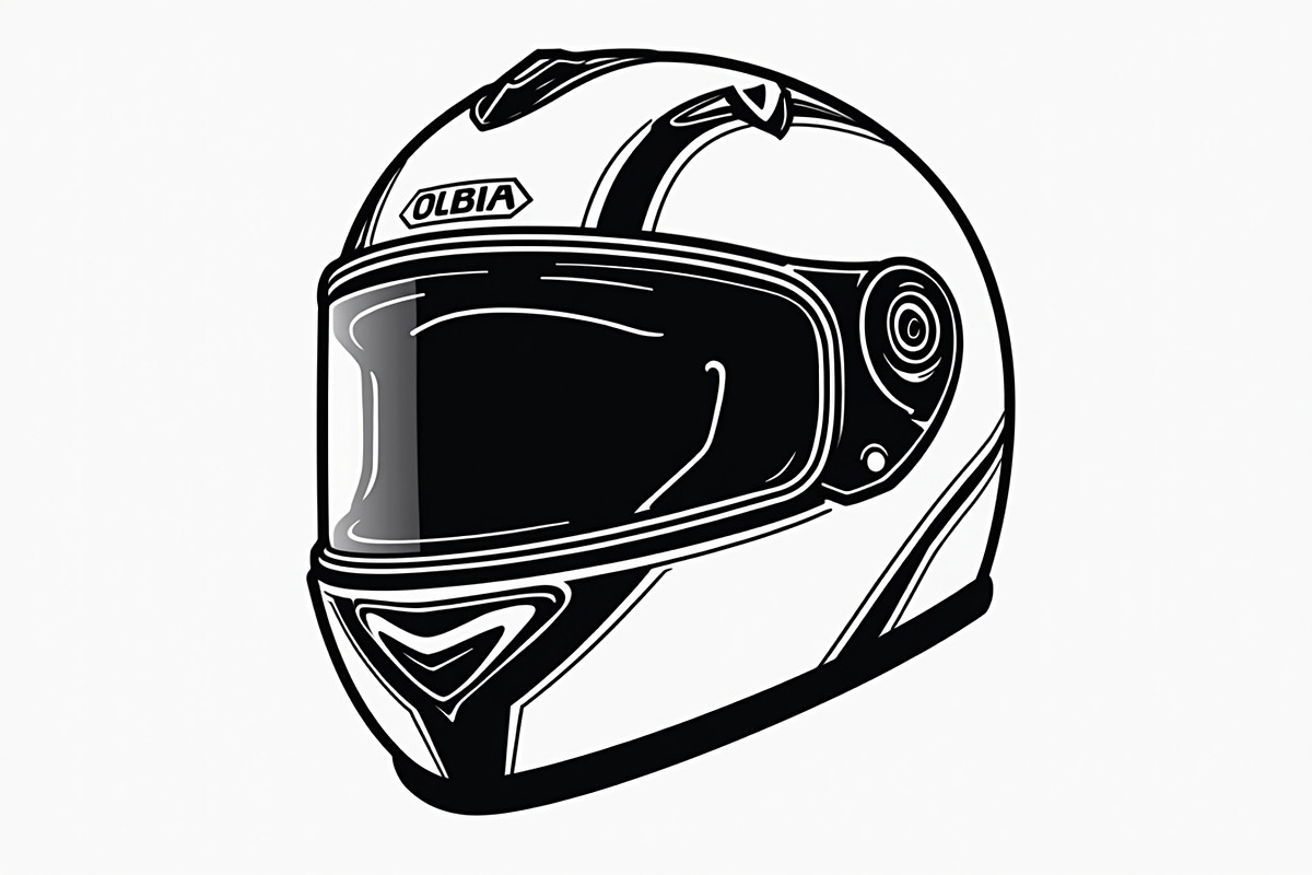 Motorcycle Helmet Silhouette Set, an Illustration by hafijul (Photo 3 of 7)