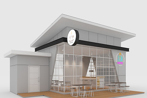 3D Model Cafe Modern 1