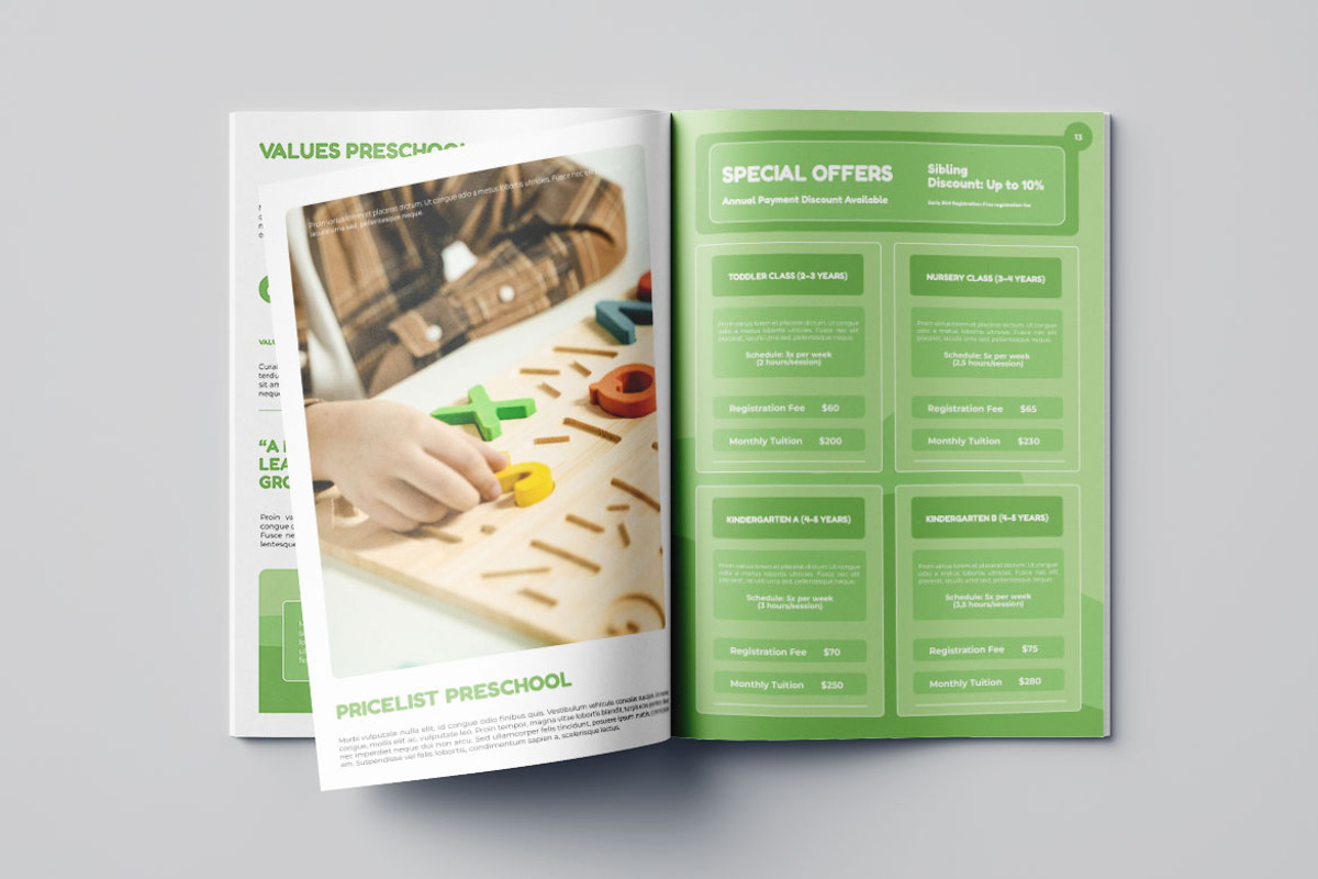 Preschool Brochure Vol.10, a Brochure Template by Bewalrus Studio (Photo 9 of 11)