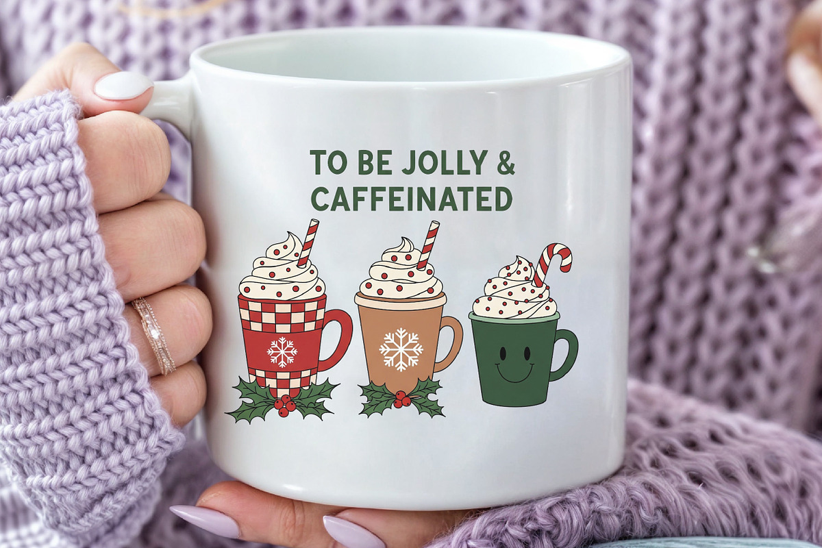 Jolly & Caffeinated Coffee Christmas, an Illustration by Black Bird Studio (Photo 3 of 4)
