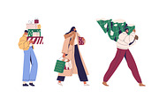 People prepare for Christmas set, a Person Illustration by Good Studio (Thumbnail 2 of 6)