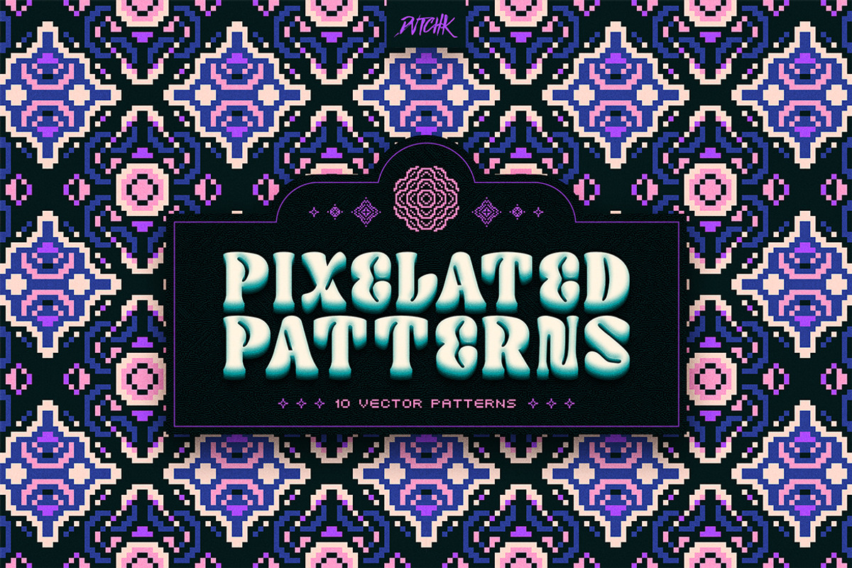 Pixel Mosaic Patterns | Vol. 12, a Pattern Graphic by dvtchk (Photo 10 of 10)