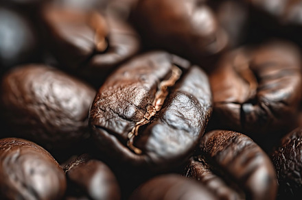 Background of coffee beans, a Food & Drink Photo by AlyaAnd