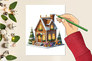 Christmas Gingerbread House Clipart