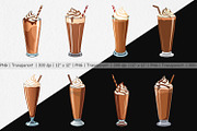 Chocolate Milkshake Clipart, an Object Graphic by Artnoy (Thumbnail 2 of 5)