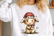 Whimsical Easter Lamb Clipart, an Illustration by designcity5 (Thumbnail 3 of 5)