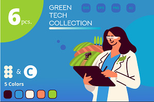 Green Tech Design Kit | Figma Canva