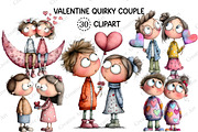 Valentine Quirky Couple Clipart, an Illustration by Creative Art (Thumbnail 1 of 9)
