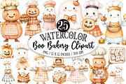 Boo Bakery Clipart PNG, a Seasonal Illustration by Designking (Thumbnail 1 of 4)