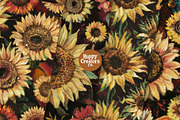 Sunflowers Melange Digital Papers #2, a Pattern Graphic by Happy Creators Co. (Thumbnail 3 of 7)