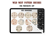 Wild West Procreate Brushes Stamps, a Brush Add-On by Brush Lab (Thumbnail 8 of 9)