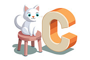 A-Z 3D Alphabet with Cute Character, a Graphic by Creative_View (Thumbnail 11 of 28)