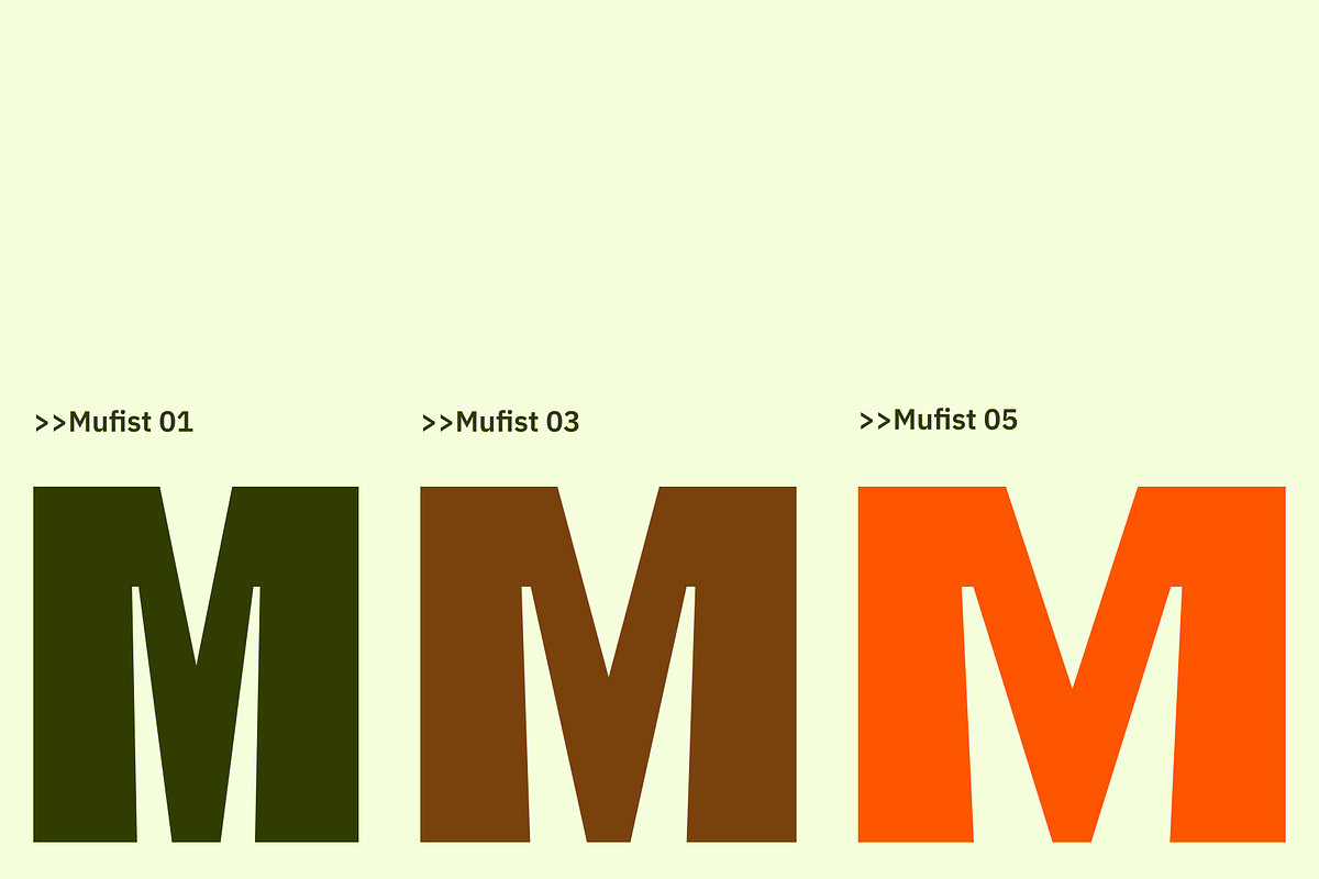 Mufist Complete Family, a Sans Serif Font by Fitrah Type (Photo 5 of 10)