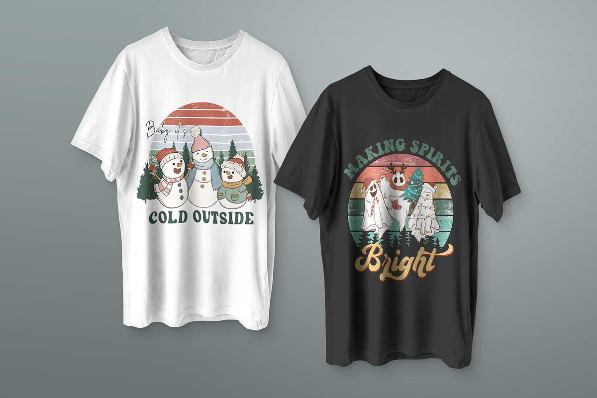 Retro Western Christmas Bundle PNG, an Illustration by ROJI CREATOR (Photo 4 of 7)